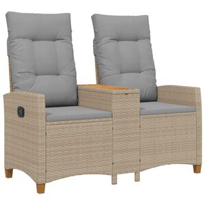 vidaXL Rekreativna klupa s stolom 2 -Seater 126 x 65 x 112 cm