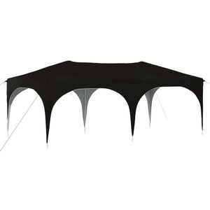 vidaXL Rastezljivi &scaron;ator za zabave Crna 575 x 288 x 245 cm