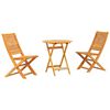 vidaXL Sklopivi bistro set 3 kom. Smeđa Čvrsto drvo akacije