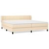 vidaXL Krevet s oprugama i madracem krem 200 x 200 cm od tkanine
