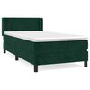 vidaXL Box spring krevet s madracem tamnozeleni 100x200 cm bar&scaron;unasti