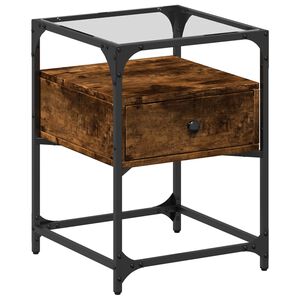 vidaXL Noćni ormarić boja hrasta 40x40x55 cm konstruirano drvo