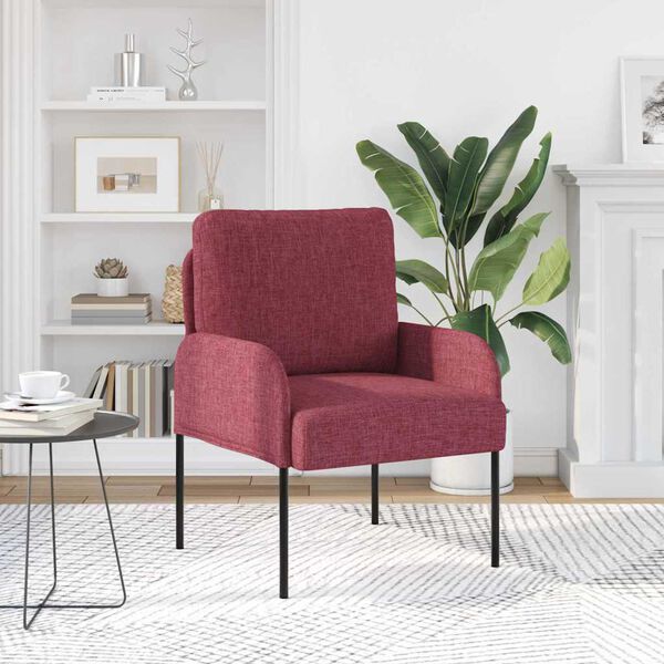 vidaXL Sofe s jastukom 55cm Vinska crvena &Scaron;perploča