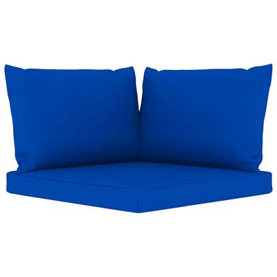 vidaXL 10-dijelna vrtna garnitura s plavim jastucima