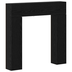vidaXL Okvir za kamin Crni hrast 102 x 18 x 100,5 cm Konstruirano drvo