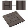 vidaXL Pločice za decking 11 pcs Tamno smeđa 30 x 30 cm