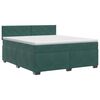 vidaXL Boxspring krevet s madracem Tamnozelena 160 x 200 cm Bar&scaron;un