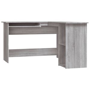 vidaXL Kutni radni stol boja hrasta 120x140x75 cm konstruirano drvo