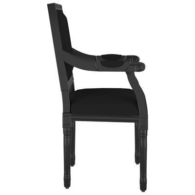 vidaXL Fotelja crna 54 x 59 x 99 cm baršunasta