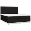 vidaXL Krevet s oprugama i madracem crni 180x200 cm od tkanine