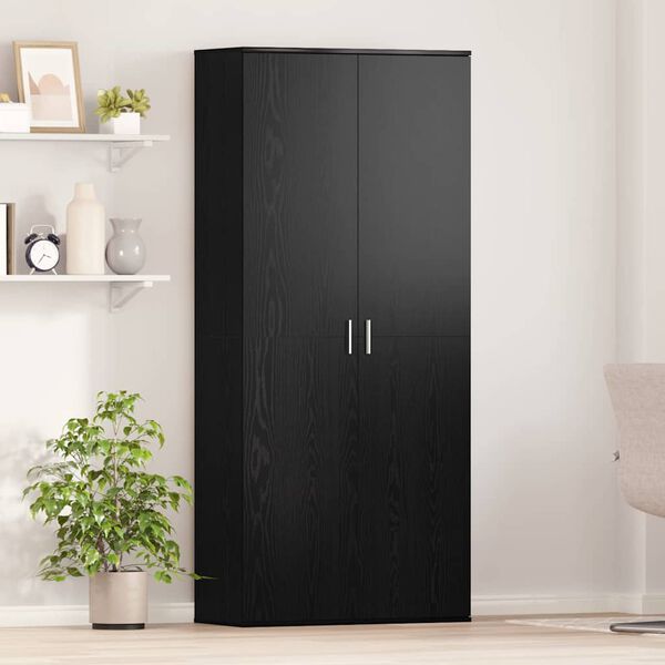 vidaXL Visoki ormarić Crni hrast 80 x 35 x 180 cm Konstruirano drvo