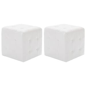 vidaXL Tabure 2 kom bijeli 30 x 30 x 30 cm od umjetne kože