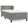vidaXL Box spring krevet s madracem svjetlosivi 80 x 200 cm bar&scaron;unasti