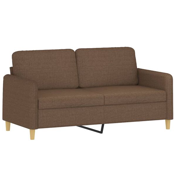 vidaXL 2-dijelni set sofa s jastucima smeđi od tkanine