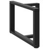 vidaXL Noge za klub stolić T-oblika 2 kom Crne 60x25x(42-43) cm Čelik