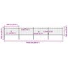 vidaXL Vrtna ograda s vrhom koplja Čelik 714,5 x 100 cm Crna