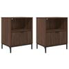 vidaXL Noćni ormar 2 pcs Smeđi hrast 49 x 36 x 61 cm Konstruirano drvo