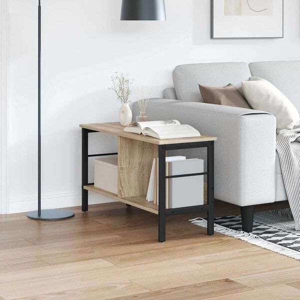 vidaXL Polica Sonoma hrast 82 x 32 x 47 cm Konstruirano drvo