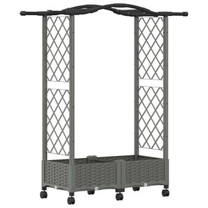 vidaXL Povi&scaron;eni krevet s mrežom i krovom Svjetlosiva 124 x 40 x 129 cm