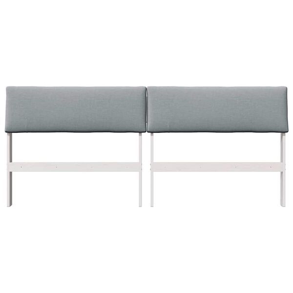 vidaXL Tapecirani uzglavlje Svijetlo siva 180 cm Čvrsto borovo drvo