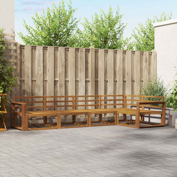 vidaXL Set vanjskih sofa 5 pcs Prirodna Čvrsto drvo akacije