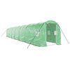 vidaXL Staklenik s čeličnim okvirom zeleni 28 m&sup2; 14 x 2 x 2 m