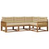 vidaXL Set vanjskih sofa s jastukom 4 pcs Prirodna i bež