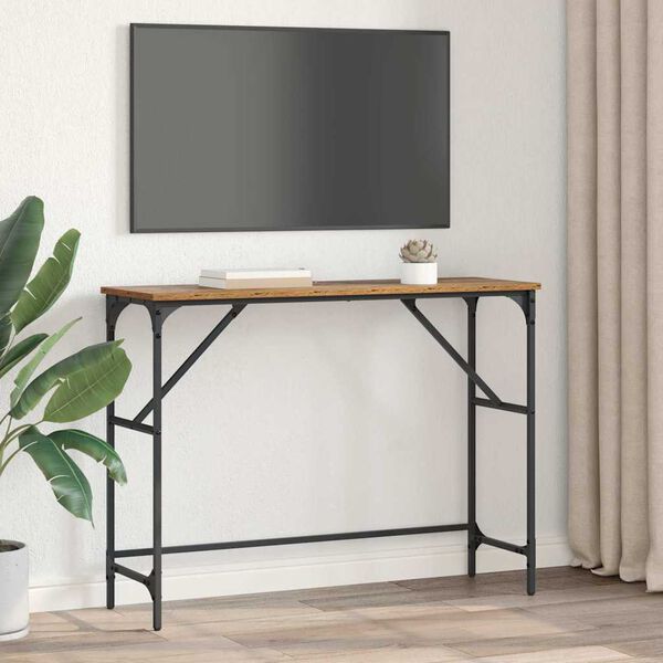 vidaXL Konzolna stolica Staro drvo 100 x 32 x 75 cm Konstruirano drvo