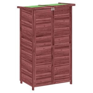 vidaXL Vrtno spremi&scaron;te za alat boja kave 83x57x140 cm masivna borovina