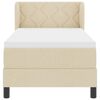 vidaXL Krevet s opruga kutije s madracem Krema 80 x 200 cm tkanina