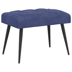 vidaXL Klupa s gumbastim tkanjem Policijska plava 60 x 40 x 45 cm