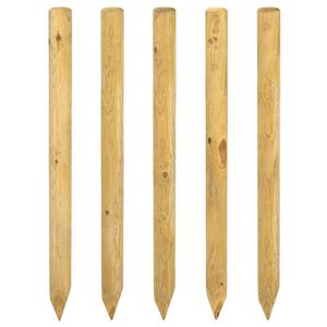 vidaXL Ograde 5 kom. Smeđa 150 cm Masivna borovina