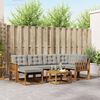 vidaXL Set vanjskih sofa s jastukom 7 pcs Prirodna i svijetlo siva