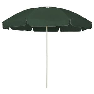 vidaXL Suncobran za plažu zeleni 240 cm