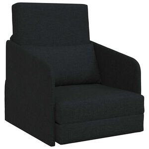vidaXL Krevet na razvlačenje Crna 65 x 80 x 83 cm tkanina