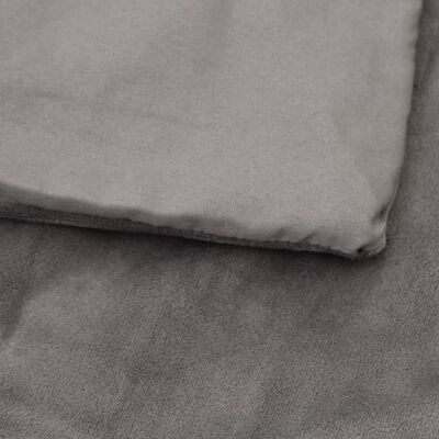 vidaXL Teška deka s navlakom siva 155 x 220 cm 7 kg od tkanine