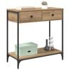 vidaXL Konzolna stolica s ladicama Umjetnički hrast 75 x 34,5 x 75 cm