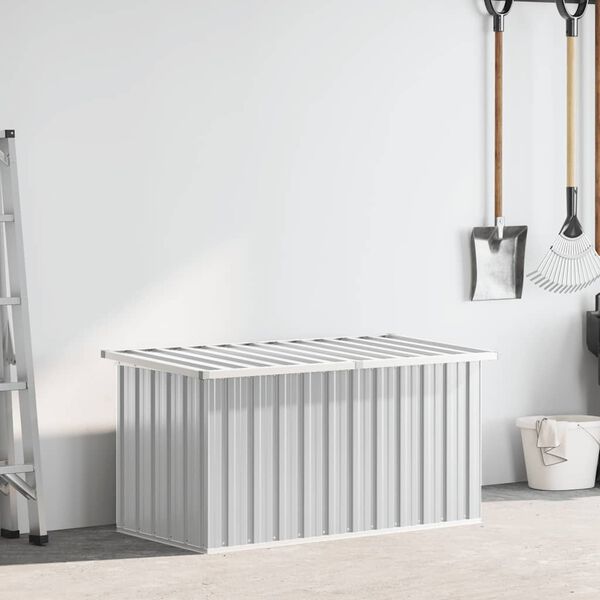 vidaXL Vrtna kutija za pohranu siva 129 x 67 x 65 cm