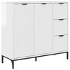 vidaXL Kreveta Visoki sjaj bijela 89,5 x 33 x 82 cm Konstruirano drvo