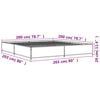 vidaXL Okvir za krevet boja hrasta 200x200cm konstruirano drvo i metal