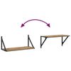 vidaXL Police na zidu Zidne 2 pcs Umjetnički hrast 60 x 25 x 25,5 cm