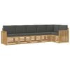 vidaXL Set vanjskih sofa 6 pcs Bijela i antracit 306 x 128,5 x 73 cm