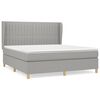 vidaXL Krevet box spring s madracem svjetlosiva 160x200 cm tkanina