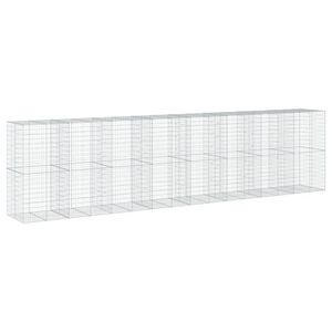 vidaXL Gabionska ko&scaron;ara s poklopcem 800x100x200 cm pocinčano željezo