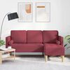 vidaXL Set sofe s jastukom Vinska crvena 173 x 131 x 67 cm Poliester