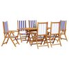 vidaXL Vrtni set za objed 7 pcs Plava i bijela Masivno bagremovo drvo