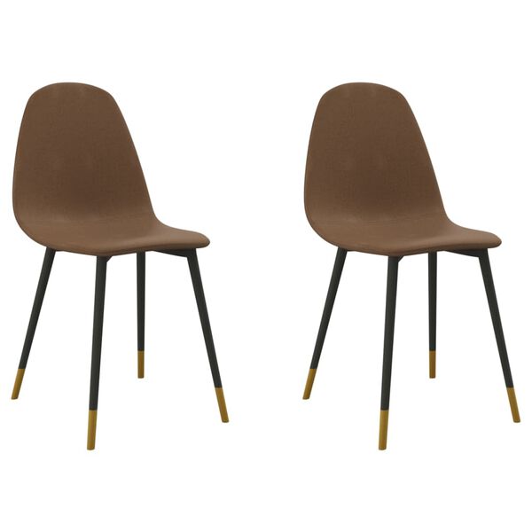 vidaXL Blagovaonske stolice od tkanine 2 kom smeđe