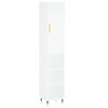 vidaXL Visoka komoda bijeli 34,5x34x180 cm od konstruiranog drva