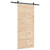 vidaXL Klizna vrata Smeđa 80 x 208 cm Čvrsto borovo drvo