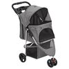 vidaXL Sklopiva kolica za pse siva 80 x 46 x 98 cm od tkanine Oxford